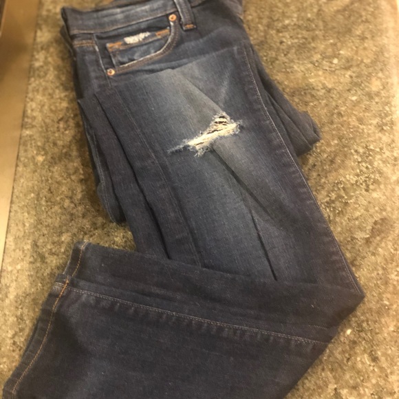 JBRAND distressed skinny blue jeans. Size 24 - Picture 3 of 3